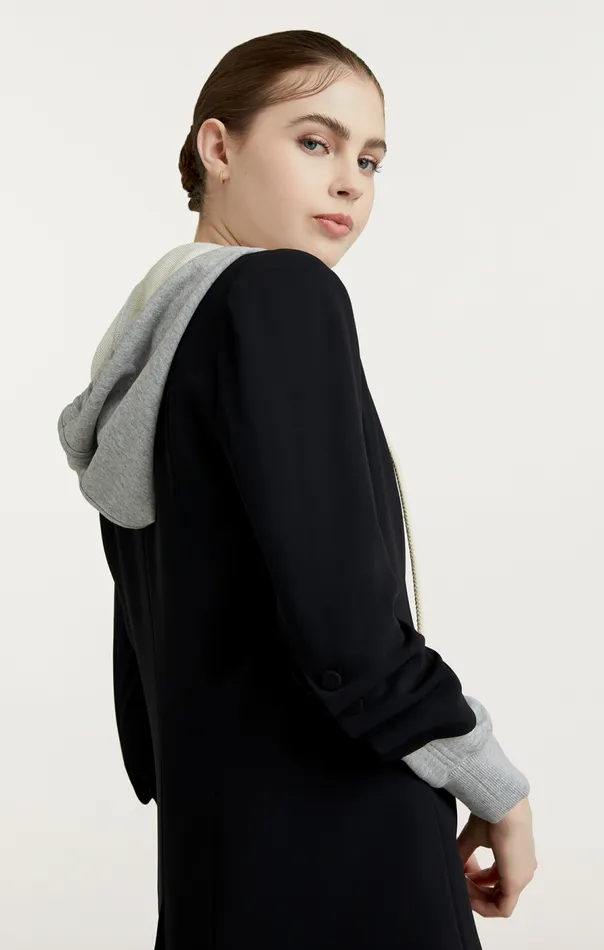Cinq Sept Hooded Khloe Blazer Blackheathergrey Women Blazers