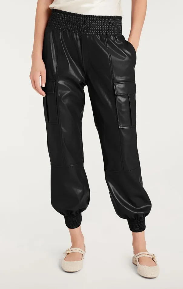 Cinq Sept Lite Vegan Leather Jenning Pants Black Women Pants