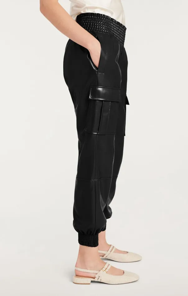 Cinq Sept Lite Vegan Leather Jenning Pants Black Women Pants