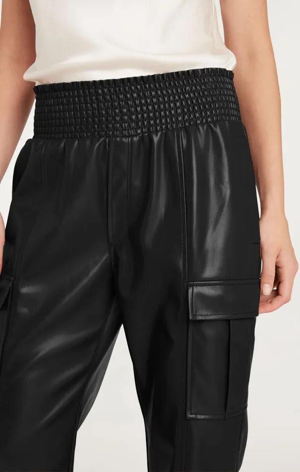 Cinq Sept Lite Vegan Leather Jenning Pants Black Women Pants