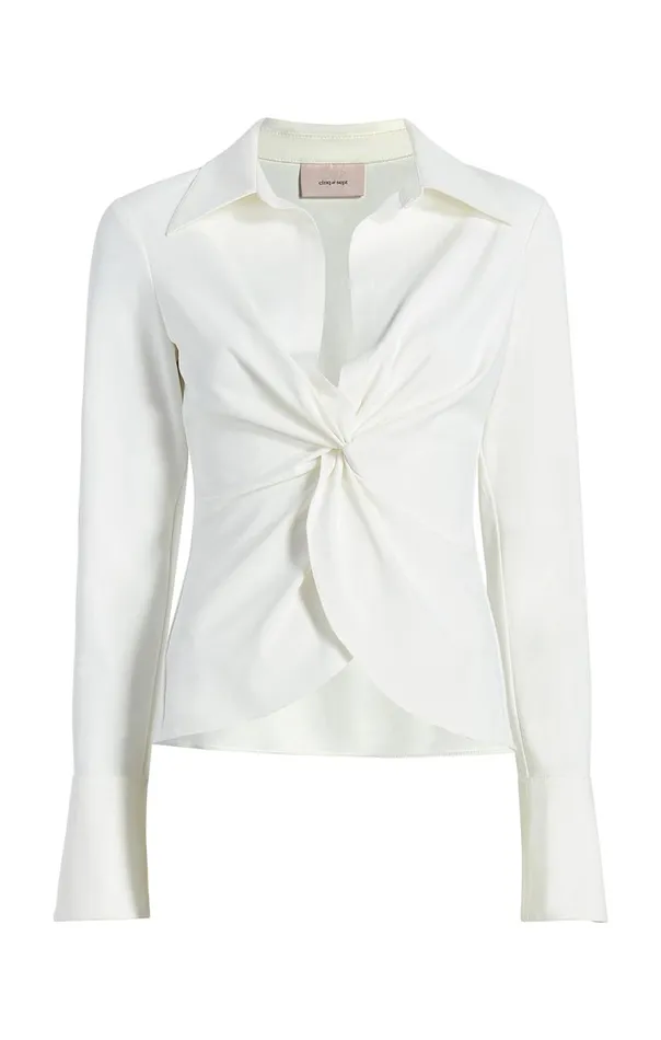 Cinq Sept Mckenna Top Ivory Women Long Sleeve Tops
