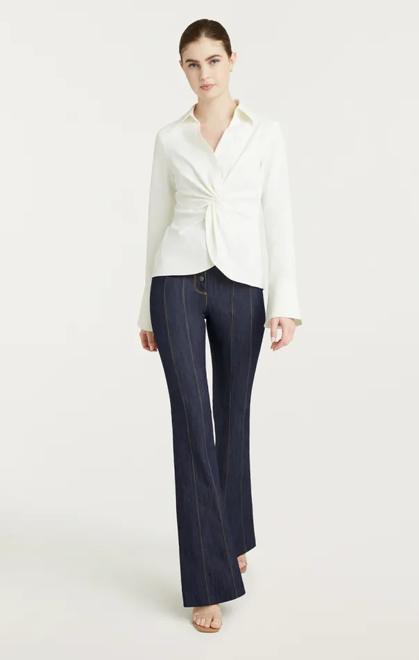 Cinq Sept Mckenna Top Ivory Women Long Sleeve Tops