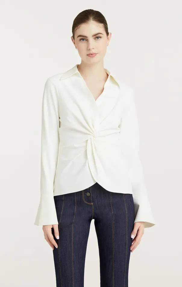Cinq Sept Mckenna Top Ivory Women Long Sleeve Tops