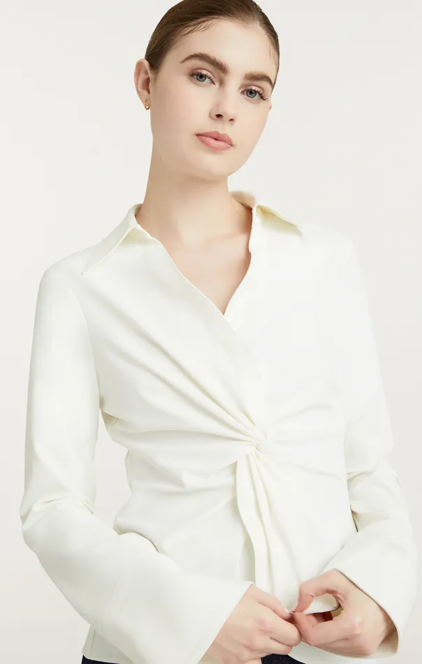 Cinq Sept Mckenna Top Ivory Women Long Sleeve Tops