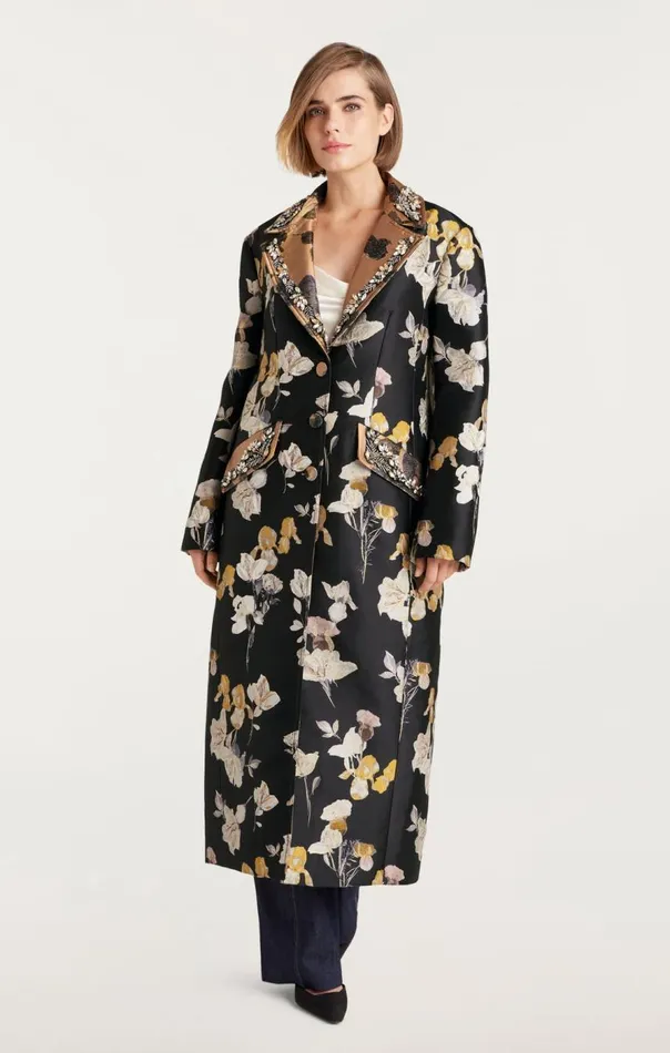 Cinq Sept Rabia Coat Blackmulti Women Outerwear