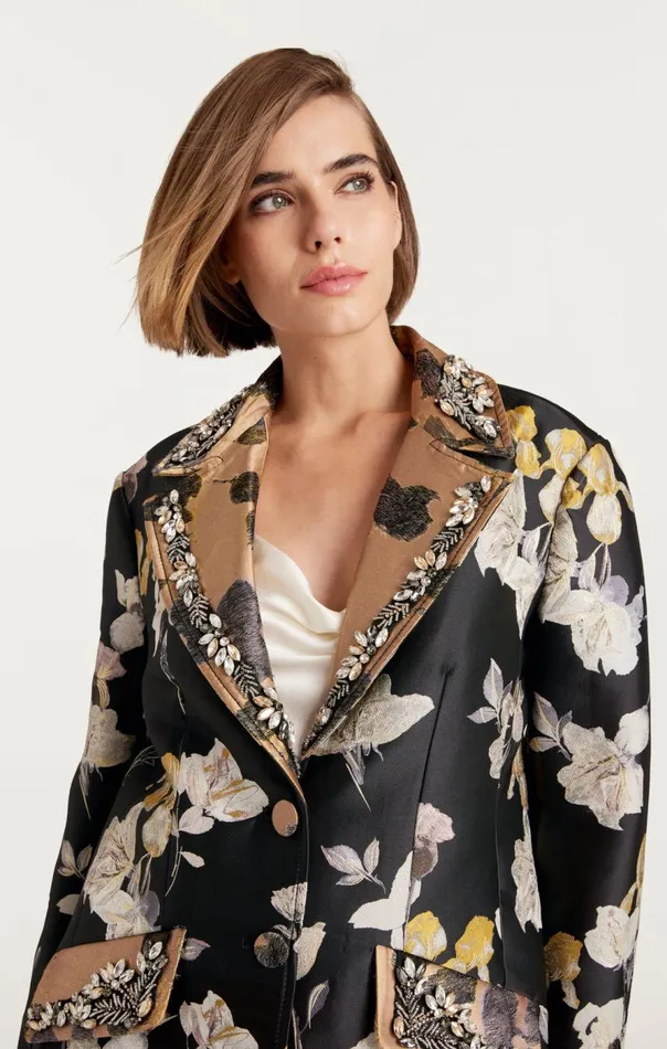 Cinq Sept Rabia Coat Blackmulti Women Outerwear
