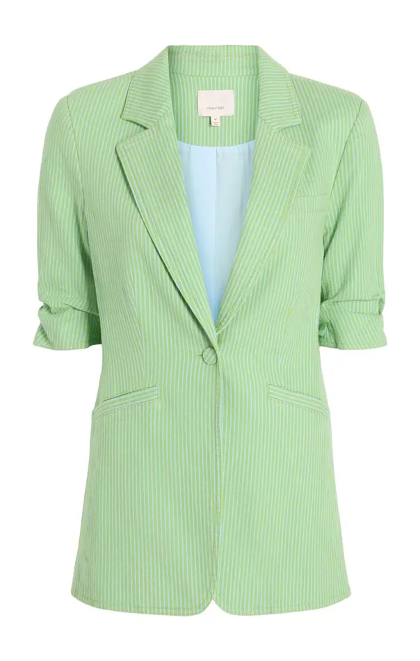 Cinq Sept Short Sleeve Khloe Blazer Lushmeadowskylight Women Blazers