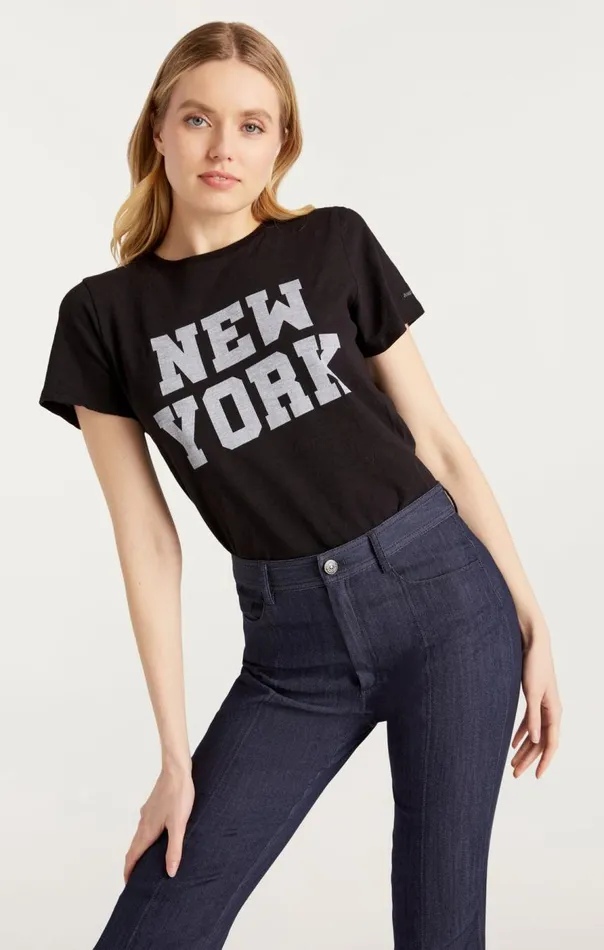 Cinq Sept Soho New York Tee Blackwhite Women Tees