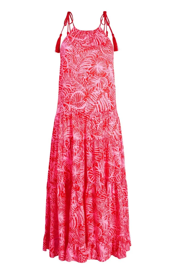 Cinq Sept Tropical Inkblot Winnie Dress Bisoububblegum Women Coverups