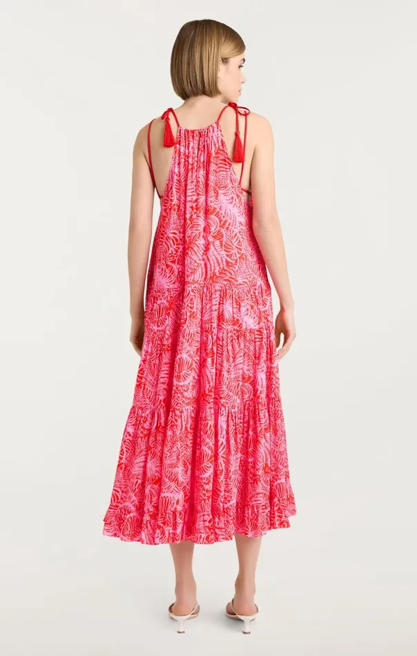 Cinq Sept Tropical Inkblot Winnie Dress Bisoububblegum Women Coverups