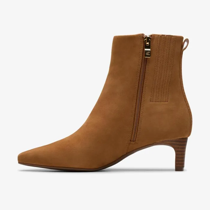 Clarks Ankle Boots Edina Up Tan Suede 8211 Women