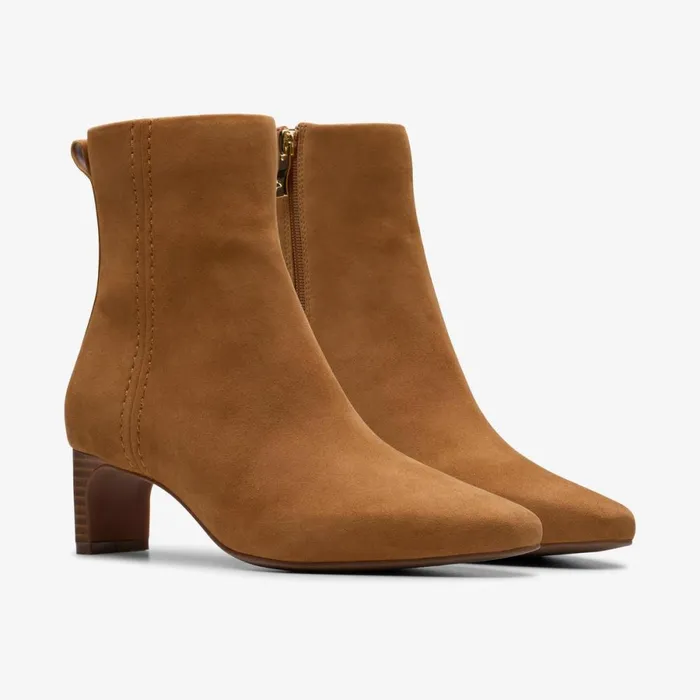Clarks Ankle Boots Edina Up Tan Suede 8211 Women