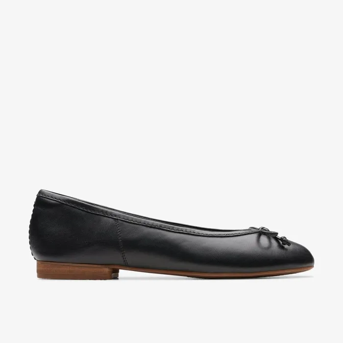 Clarks Ballet Pumps Fawna Lily Black Leather 8211 Women