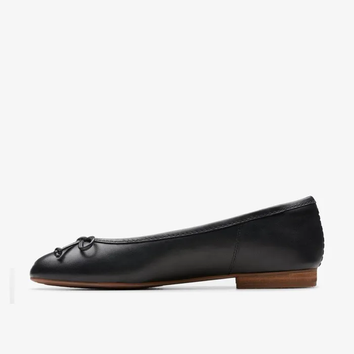 Clarks Ballet Pumps Fawna Lily Black Leather 8211 Women