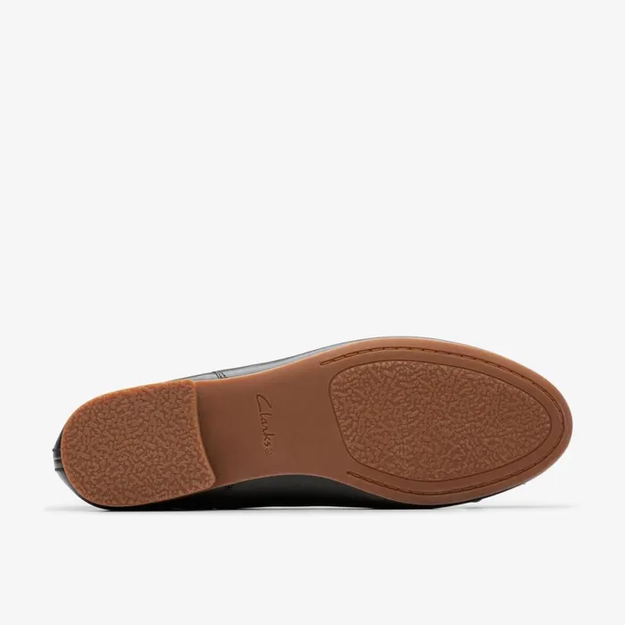 Clarks Ballet Pumps Fawna Lily Black Leather 8211 Women
