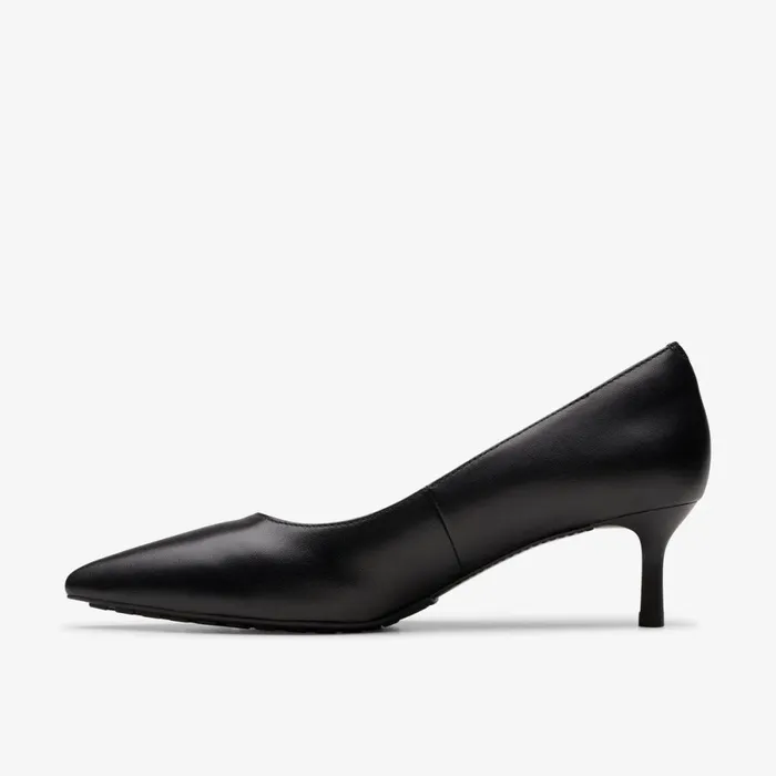 Clarks Black Shoes Adela Court Black Leather 8211 Women