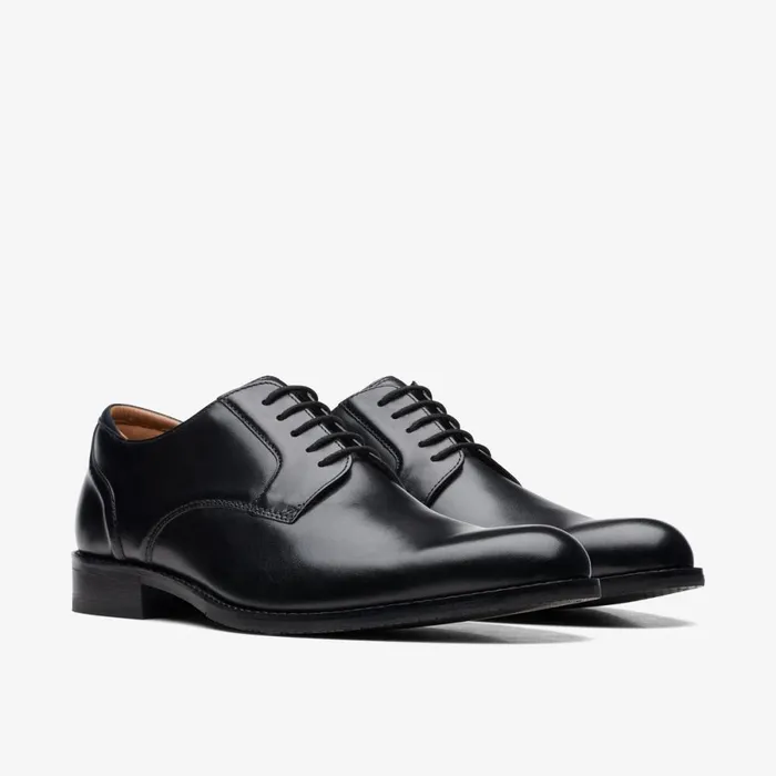 Clarks Black Shoes Craft Arlo Lace Black Leather 8211 Men
