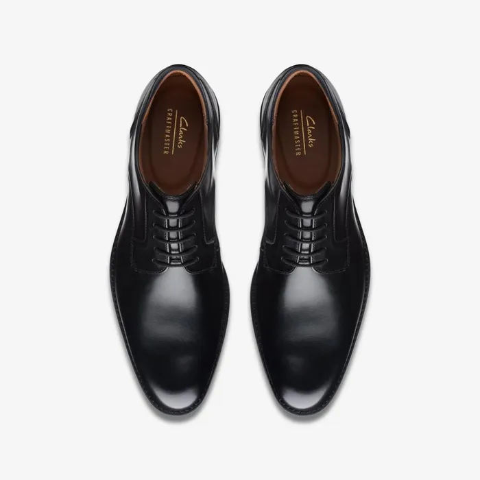 Clarks Black Shoes Craft Arlo Lace Black Leather 8211 Men