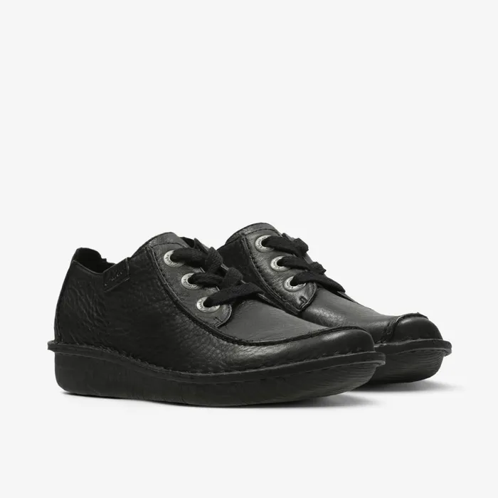 Clarks Black Shoes Funny Dream Black Leather 8211 Women