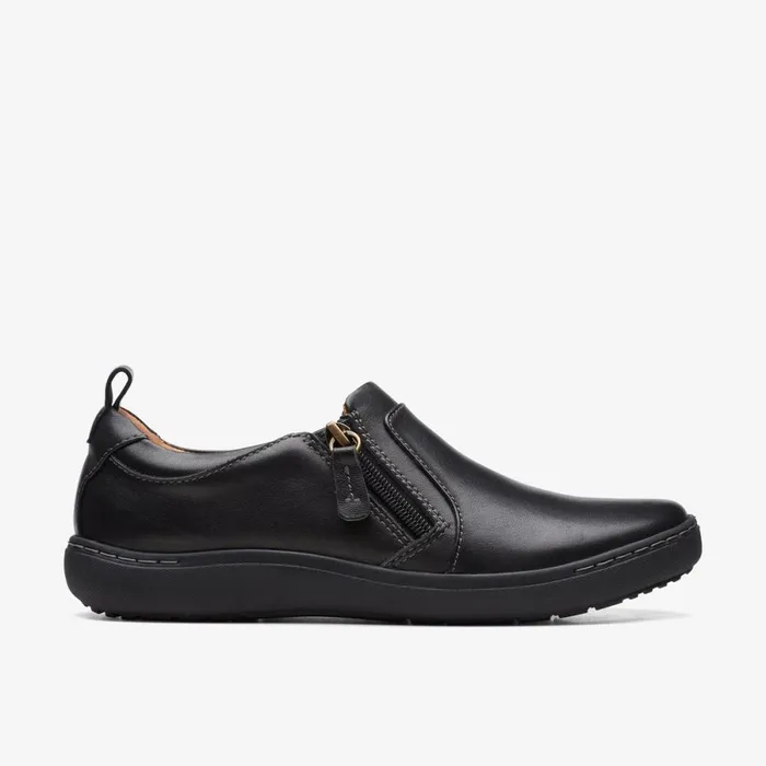 Clarks Black Shoes Nalle Lilac Black Leather 8211 Women