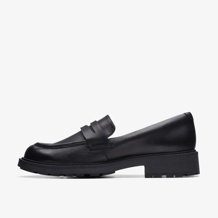 Clarks Black Shoes Orinoco 2 Penny Loafer Black Leather 8211 Women