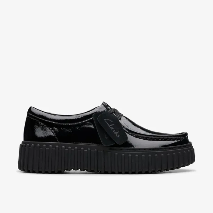 Clarks Black Shoes Torhill Bee Black Patent 8211 Women