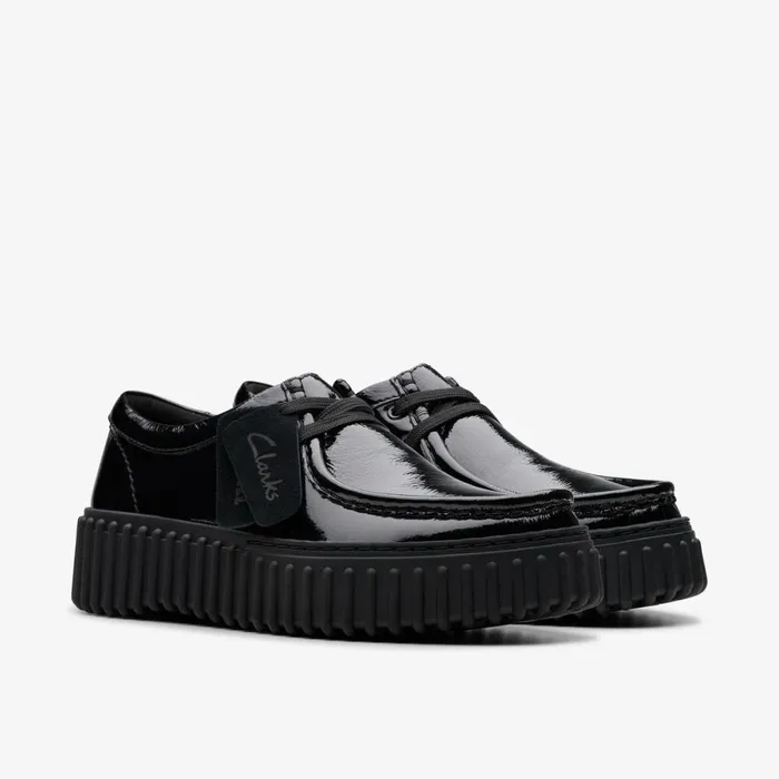 Clarks Black Shoes Torhill Bee Black Patent 8211 Women