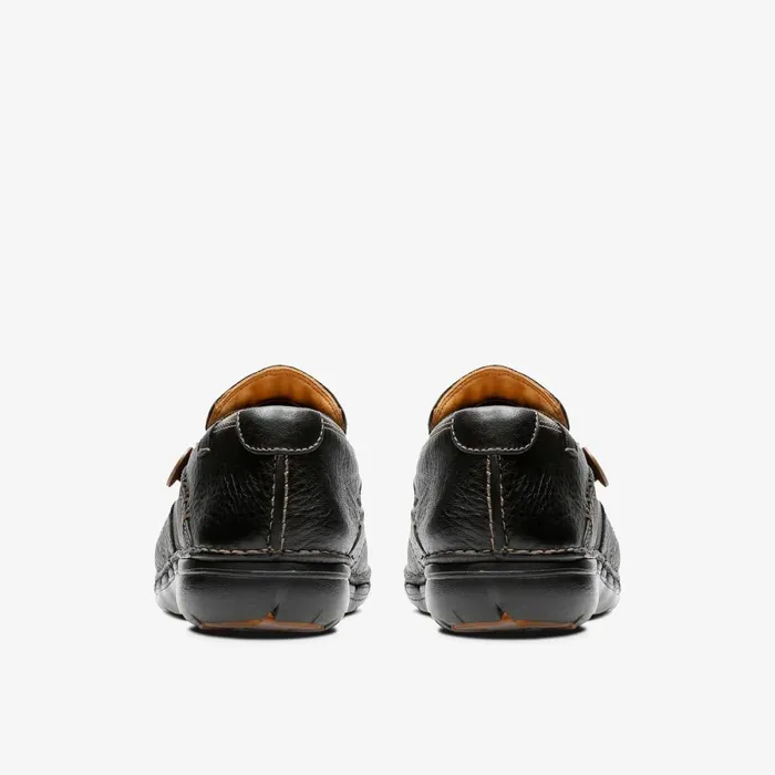 Clarks Black Shoes Un Loop Black Leather 8211 Women
