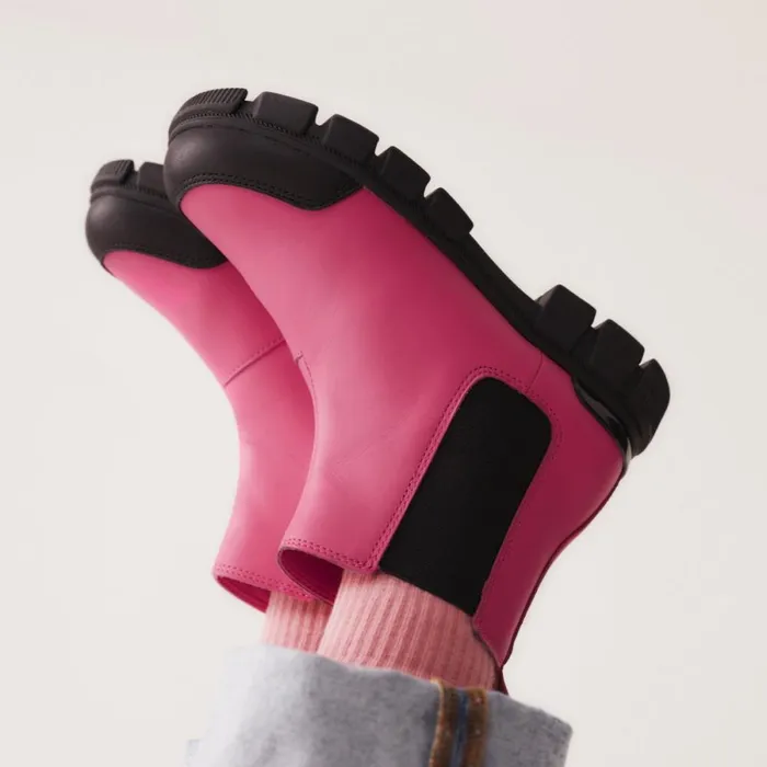 Clarks Boots Evyn Chelsea Bright Pink Leather 8211 Kids