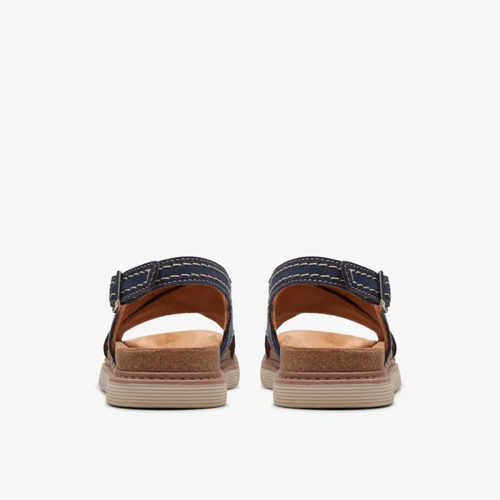 Clarks Flat Sandals Arwell Sling Navy Nubuck 8211 Women