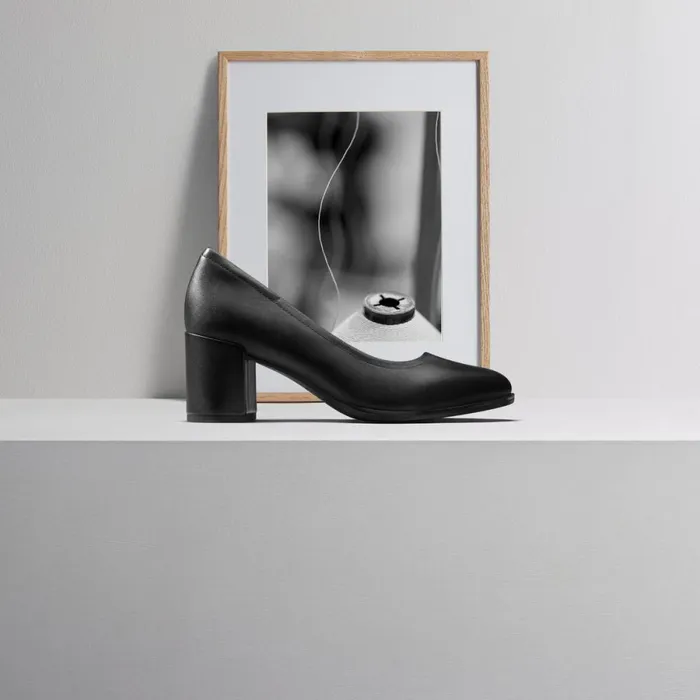 Clarks Heels Freva 55 Court Black Leather 8211 Women