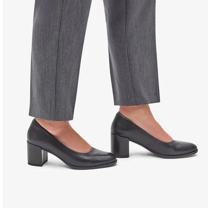 Clarks Heels Freva 55 Court Black Leather 8211 Women