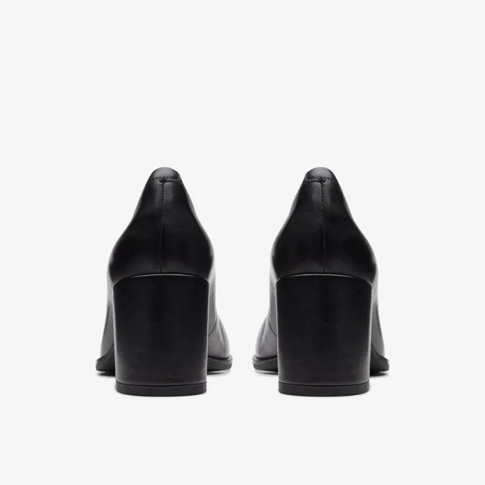 Clarks Heels Freva 55 Court Black Leather 8211 Women