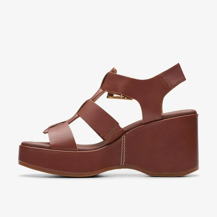 Clarks Heels Manon Cove Tan Leather 8211 Women