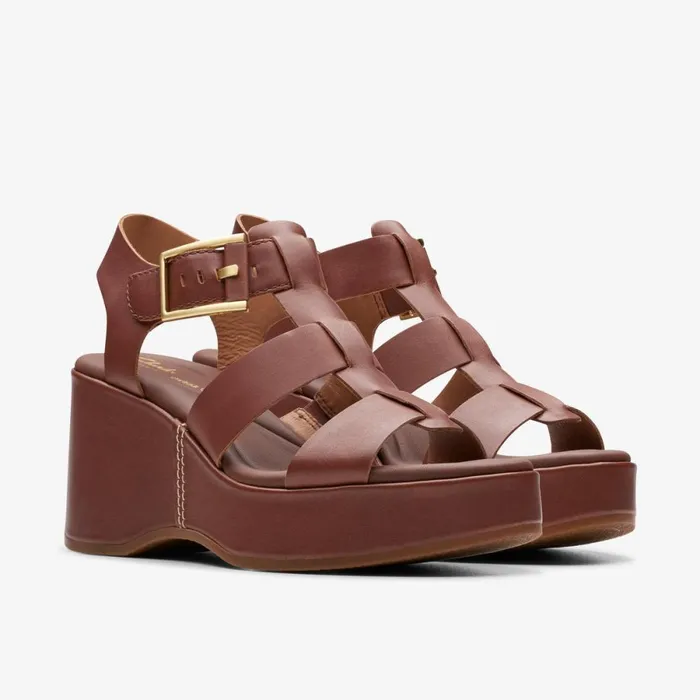 Clarks Heels Manon Cove Tan Leather 8211 Women