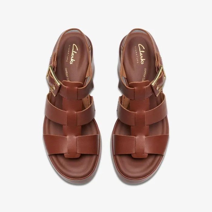 Clarks Heels Manon Cove Tan Leather 8211 Women