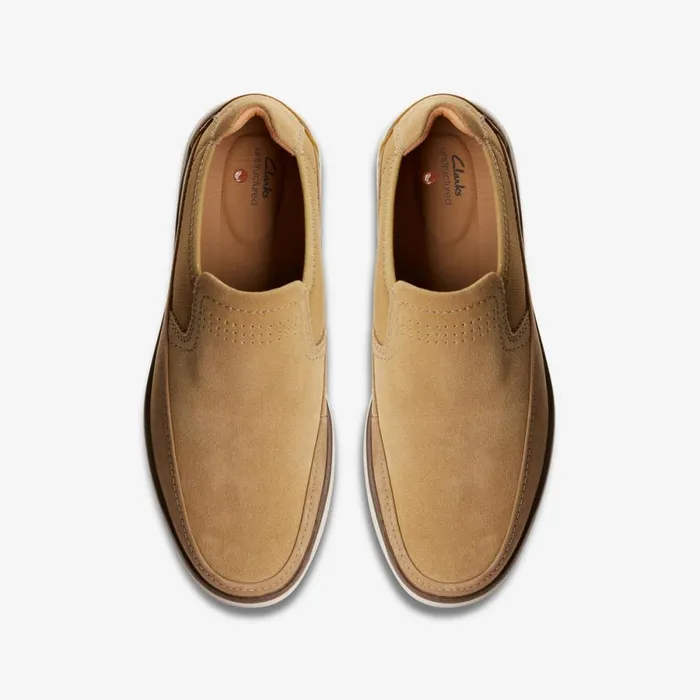 Clarks Loafers Un Abode Go Loafer Dark Sand Combination 8211 Men