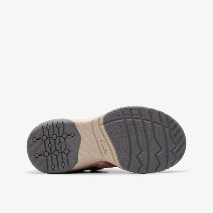 Clarks Machine Washable Feather Pace Pink Combination 8211 Kids