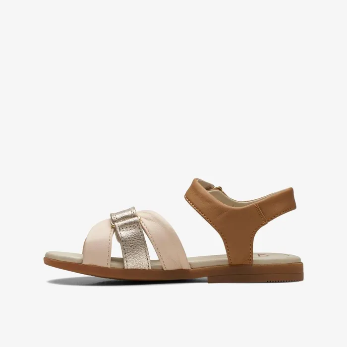 Clarks Sandals Ivy Sea Tan Metallic 8211 Kids