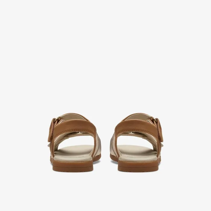 Clarks Sandals Ivy Sea Tan Metallic 8211 Kids