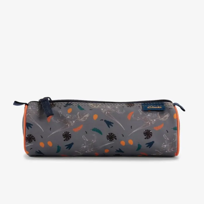 Clarks School Bags Hopper Pencil Case Grey Combination 8211 Kids
