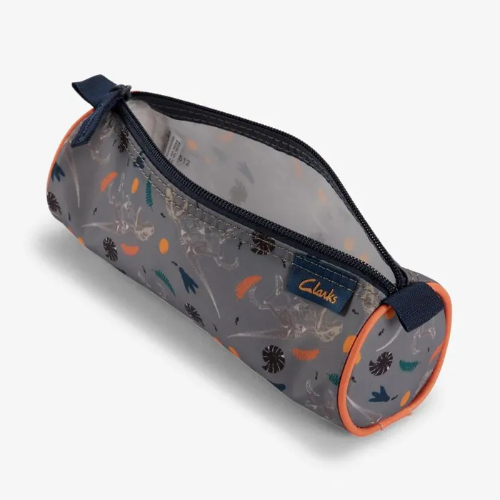 Clarks School Bags Hopper Pencil Case Grey Combination 8211 Kids