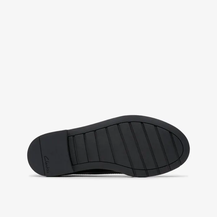 Clarks School Shoes Scala Loafer Black Patent 8211 Kids