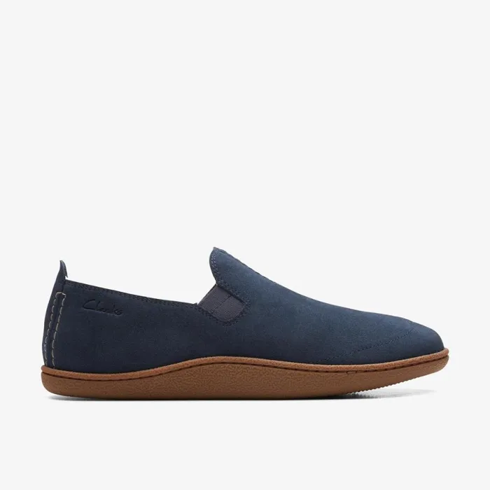 Clarks Slippers Home Mocc Slipper Navy Suede 8211 Men