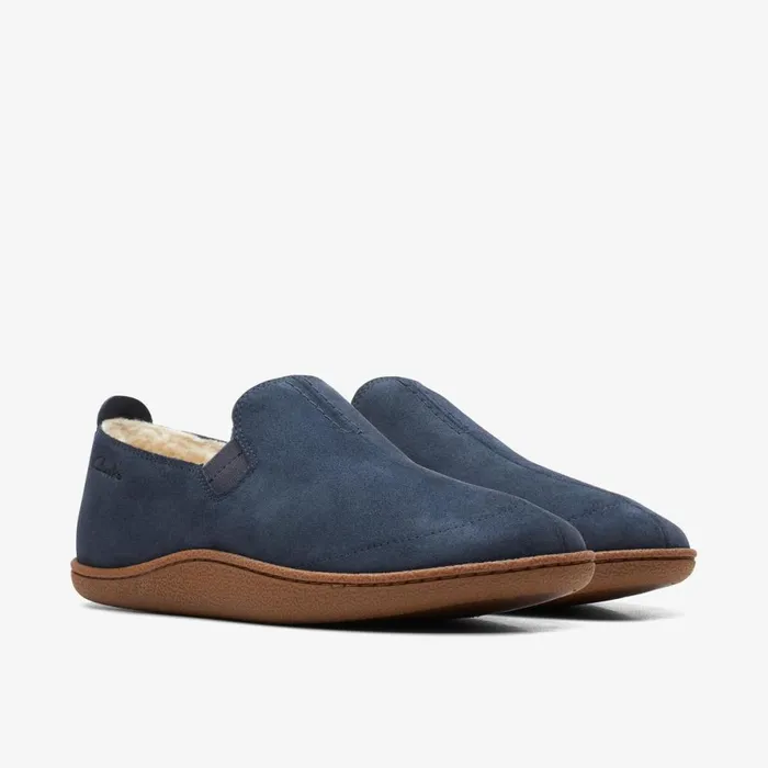 Clarks Slippers Home Mocc Slipper Navy Suede 8211 Men Clarks Slippers Home Mocc Slipper Navy Suede 8211 Men
