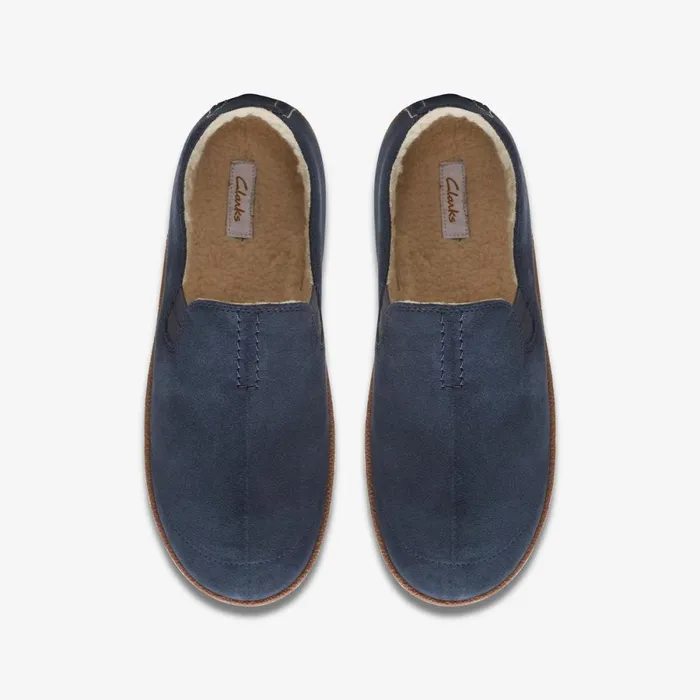 Clarks Slippers Home Mocc Slipper Navy Suede 8211 Men Clarks Slippers Home Mocc Slipper Navy Suede 8211 Men