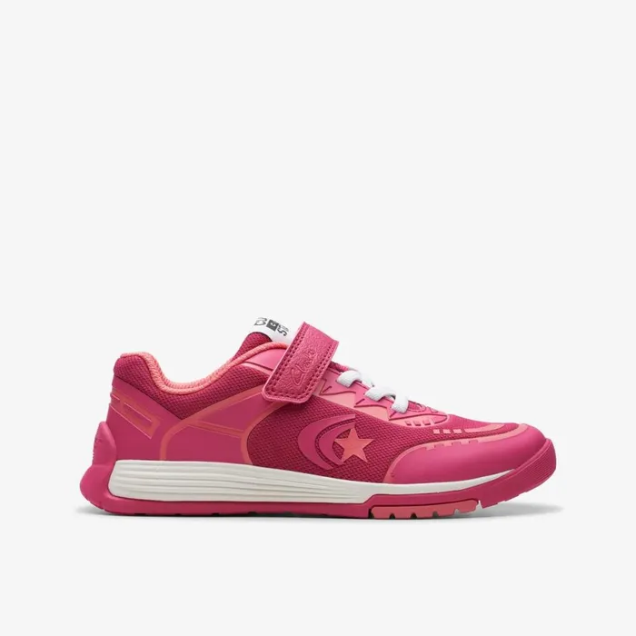 Clarks Trainers Cica Star Flex Pink Combination Synthetic 8211 Kids