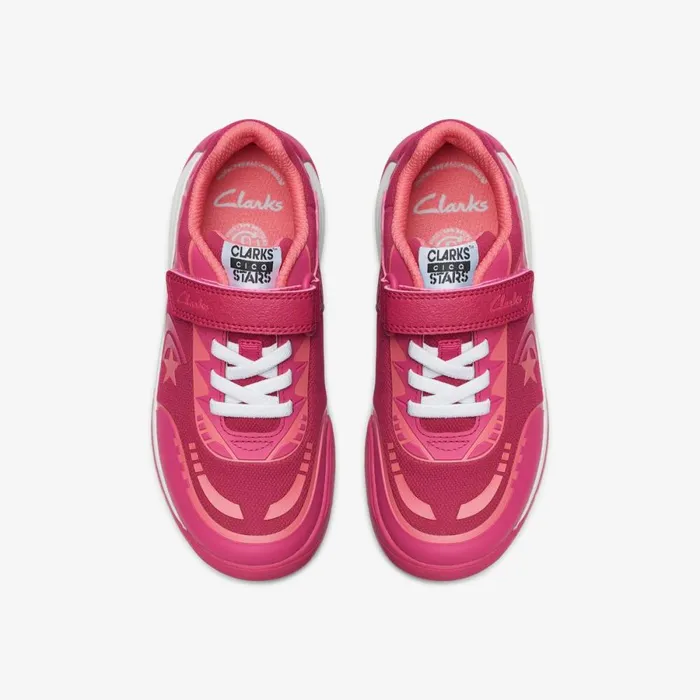Clarks Trainers Cica Star Flex Pink Combination Synthetic 8211 Kids