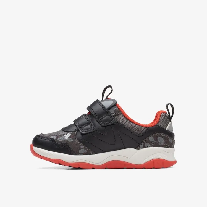 Clarks Trainers Clowder Run Toddler Blackgrey 8211 Kids