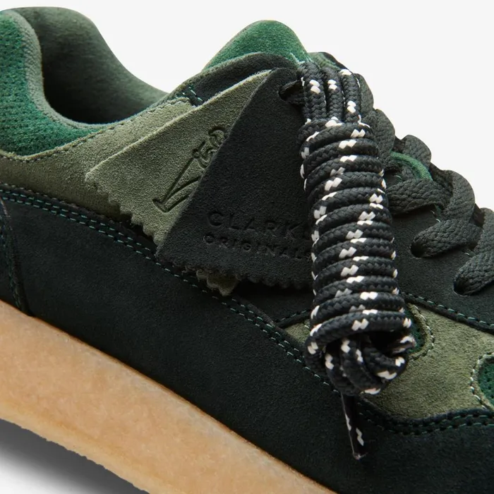 Clarks Trainers Lockhill Dark Green Combination 8211 Men